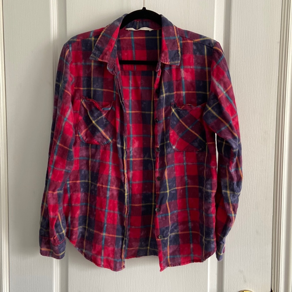 Plaid button down shirt
